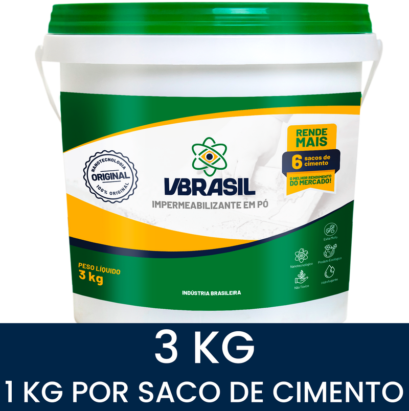 ADITIVO IMPERMEABILIZANTE PÓ VBRASIL 3KG